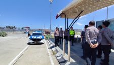 Personel Ditlantas Polda NTB melakukan survei jalur di kawasan Bypass Mandalika, Lombok Tengah, sebagai persiapan rekayasa lalu lintas menjelang MotoGP Mandalika 2026, Kamis (3/9/2026).(Foto: Istimewa)