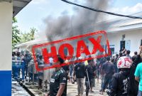 Video yang menampilkan kerumunan dan kepulan asap beredar dengan narasi pembakaran dapur MBG di Lombok Tengah, NTB. Polisi memastikan informasi tersebut hoaks dan tengah menelusuri penyebarnya.(Foto: Istimewa)