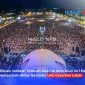 Foto udara memperlihatkan ribuan jamaah yang tumpah ruah memadati lapangan Alun-Alun Giri Menang, Lombok Barat, dalam acara Muhasabah Akbar bersama Ustadz Abdul Somad, Sabtu malam (12/9/2026).