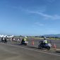 Polwan Ditlantas Polda NTB mengikuti latihan mengendarai sepeda motor besar (Moge) di kawasan Ex Bandara Selaparang, Rembiga, Mataram, Kamis (3/9/2026), sebagai persiapan pengamanan dan pengawalan MotoGP 2026.(Foto: Istimewa).