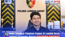 Kasat Reskrim Polres Lombok Barat AKP Heddy Permana Putra, S.Tr.K., S.I.K. memberikan keterangan terkait penetapan tersangka pimpinan ponpes di Sekotong.(Foto: Istimewa)