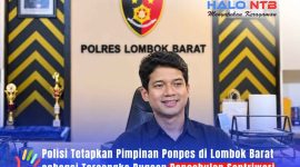 Kasat Reskrim Polres Lombok Barat AKP Heddy Permana Putra, S.Tr.K., S.I.K. memberikan keterangan terkait penetapan tersangka pimpinan ponpes di Sekotong.(Foto: Istimewa)