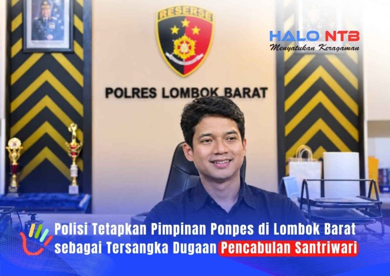 Kasat Reskrim Polres Lombok Barat AKP Heddy Permana Putra, S.Tr.K., S.I.K. memberikan keterangan terkait penetapan tersangka pimpinan ponpes di Sekotong.(Foto: Istimewa)