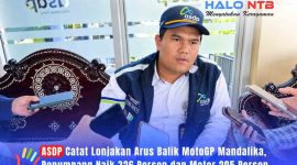 Port Operation Superintendent ASDP Cabang Lembar, Tondi Arifin Pohan,  saat diwawancarai awak media di Kantornya Pelabuhan Lembar, Senin (12/10/2026).(Foto: Istimewa)