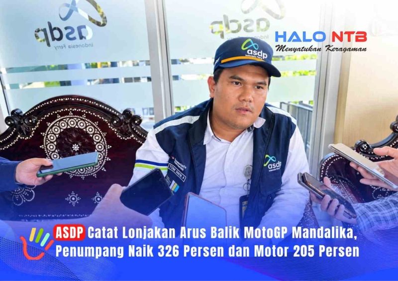 Port Operation Superintendent ASDP Cabang Lembar, Tondi Arifin Pohan,  saat diwawancarai awak media di Kantornya Pelabuhan Lembar, Senin (12/10/2026).(Foto: Istimewa)