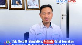 General Manager PT Pelindo Cabang Lembar, Kunto Wibisono, saat memberikan keterangan kepada awak media di kantornya, Senin (12/10/2026).(Foto: Istimewa)