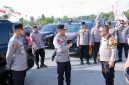Kapolda NTB Irjen Pol. Kalingga Rendra Raharja memberikan arahan saat mengecek simulasi arus penonton MotoGP Mandalika, Kamis (8/10/2026).(Foto: Istimewa)