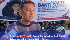 Ketua DPD Partai Perindo Lombok Barat, Dr. Syamsuriansyah, M.M., M.Kes., saat diwawancarai sejumlah awak media usai kegiatan bakti sosial HUT ke-12 Perindo di Gerung, Sabtu (10/10/2026).(Foto: Istimewa)